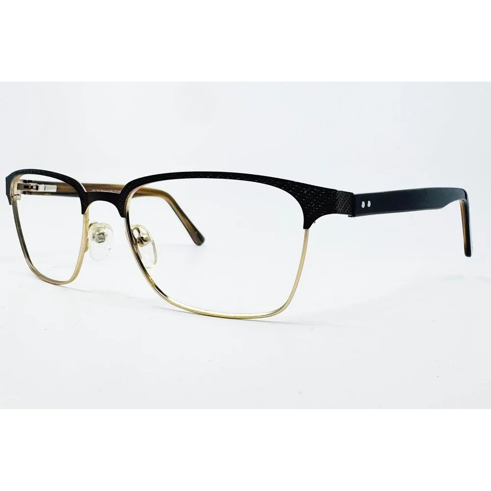 Unbranded Eyeglasses Mens Brown Gold Half Rim M133 54-17-140